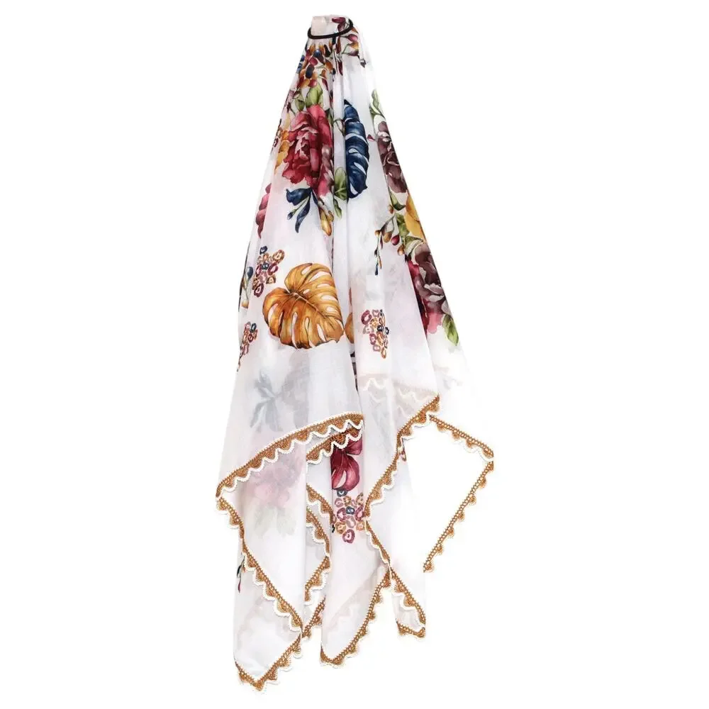 Tulbent Scarf Handmade Crochet Detailing NWOT